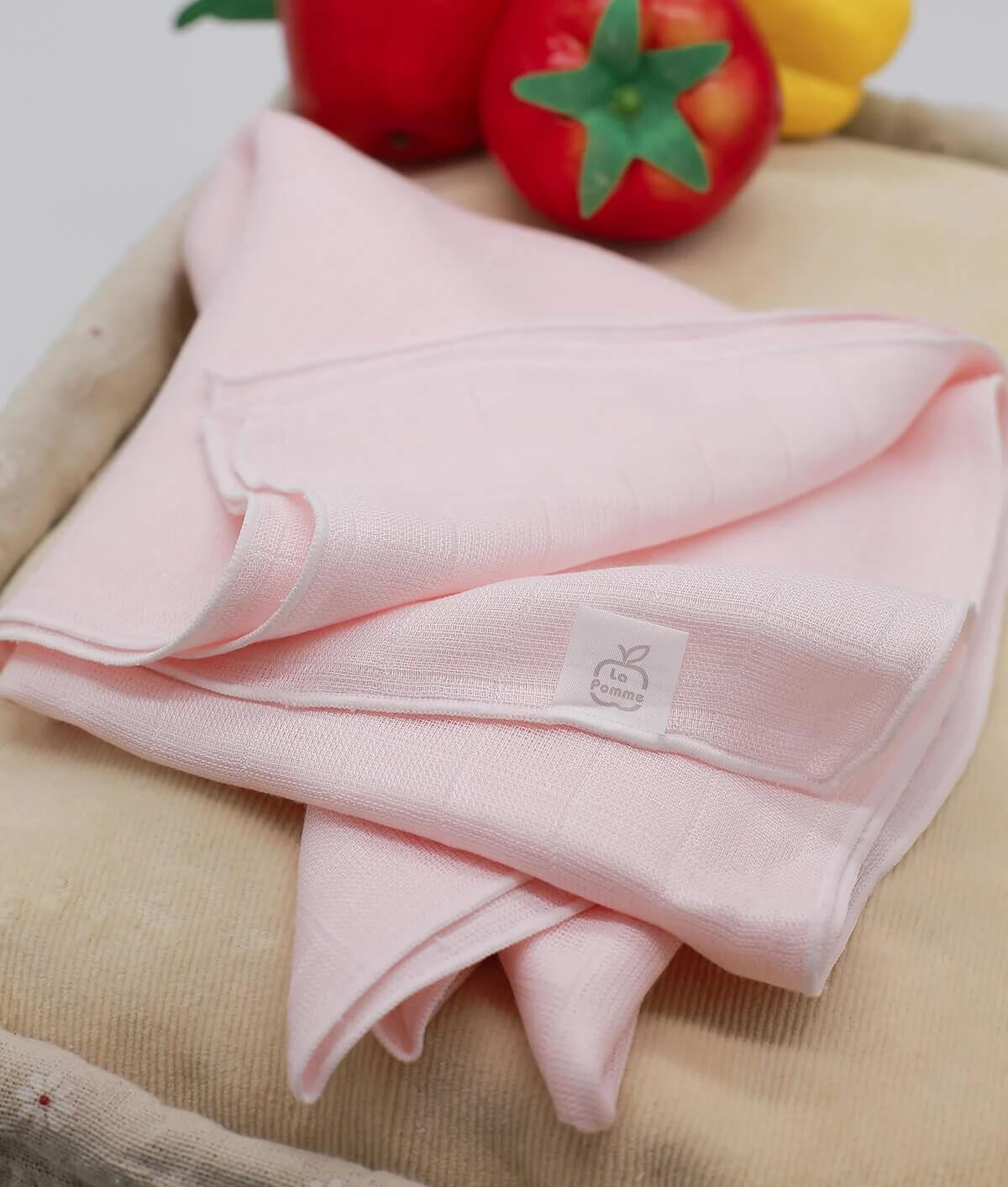 K002 Set 2 Khăn tắm sợi tre lụa La Pomme (75x75) - Hồng Pastel
