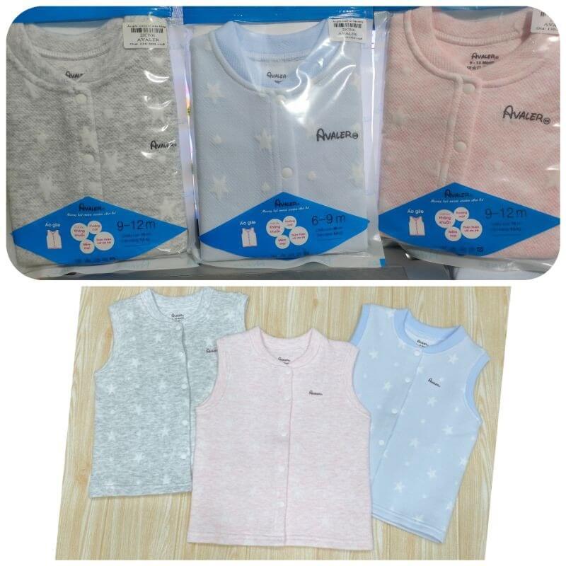 Áo Gile chần bông Avaler (6-9M, 9-12M, 12-18M, 18-24M), Avaler (Màu Hồng, Ghi)