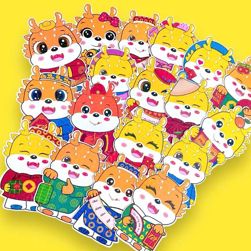 Lì xì phản quang Chibi 2025