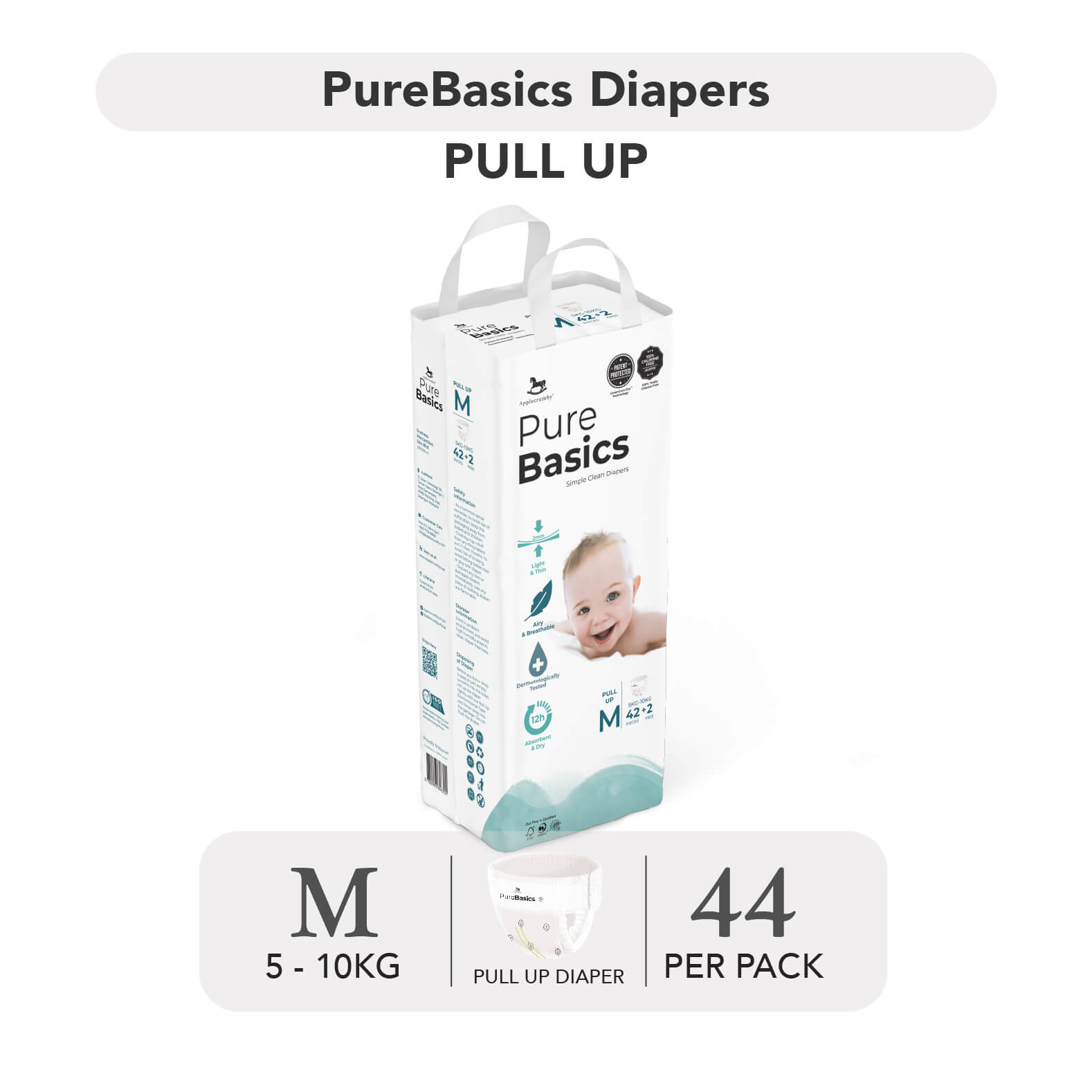 Bỉm ngày đêm Applecrumby PureBasics — ảnh 5