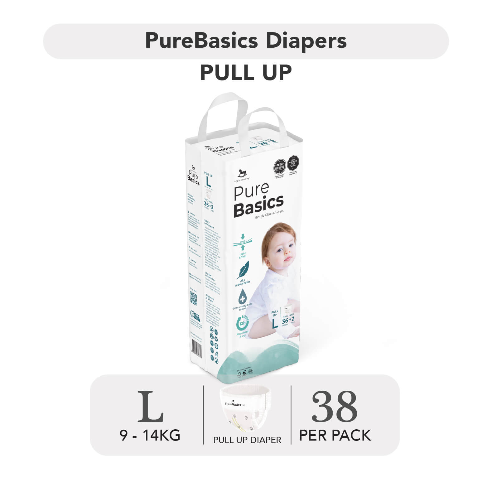 Bỉm ngày đêm Applecrumby PureBasics — ảnh 6