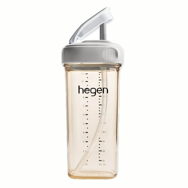 Bình tập uống kèm ống hút Hegen Straw cup PPSU