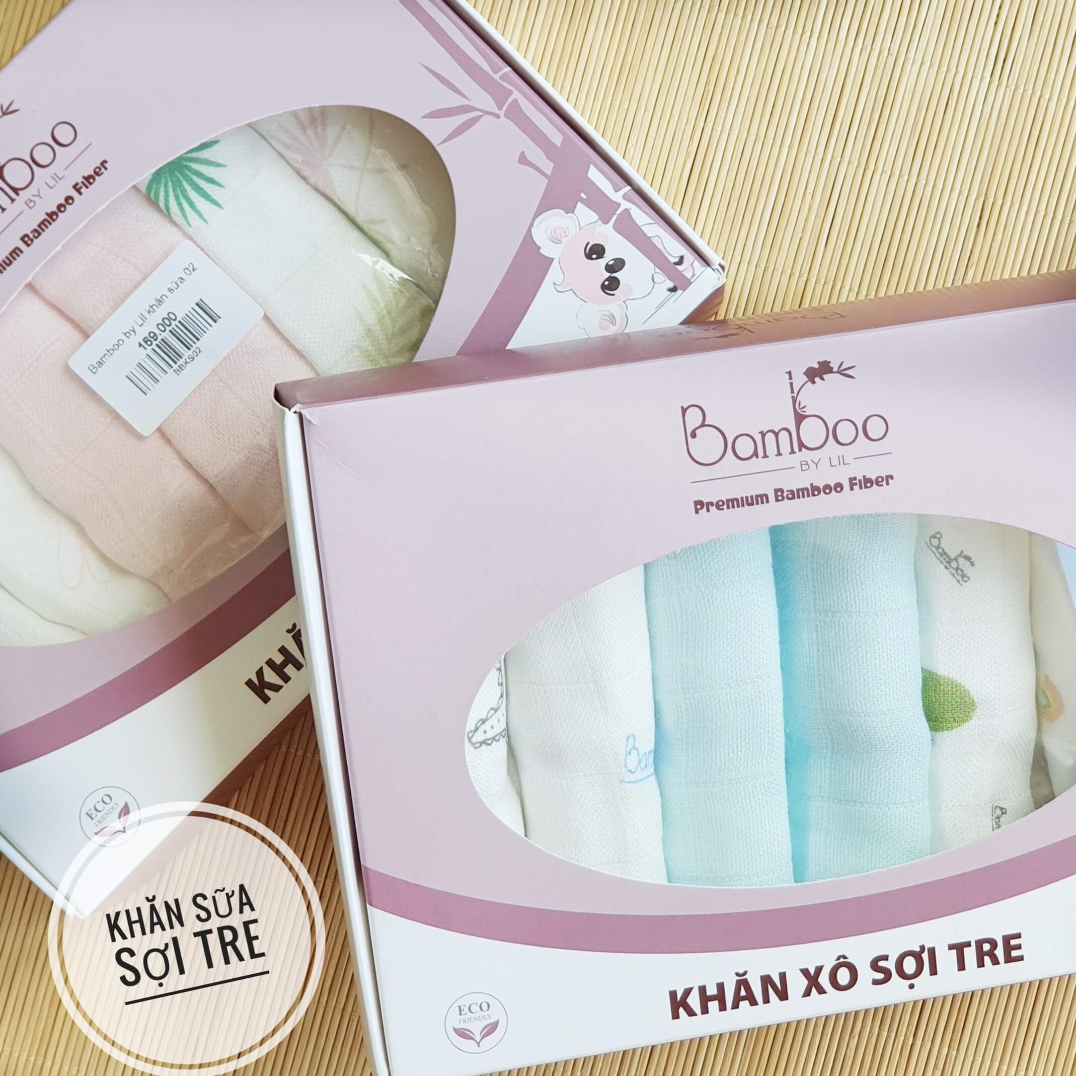 Khăn sữa Lil Bamboo (Màu Xanh, màu Hồng) — ảnh 4