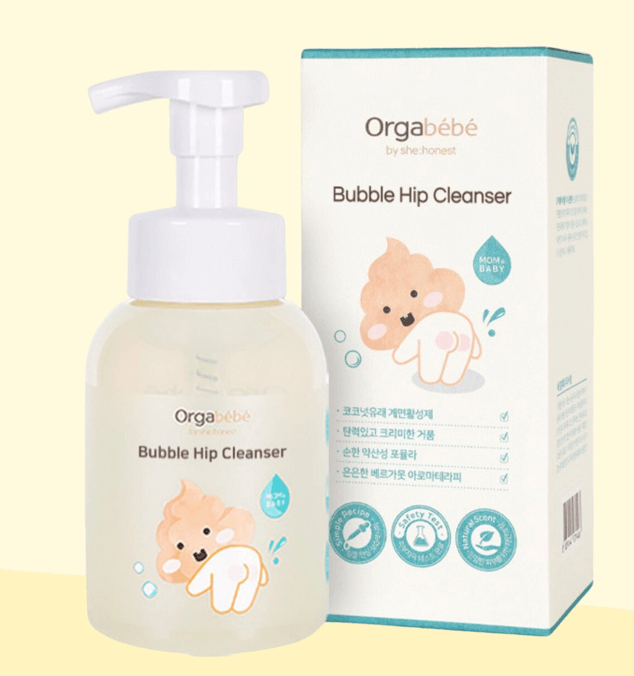 Bọt vệ sinh thay tã hữu cơ Orgabebe từ sơ sinh — ảnh 3