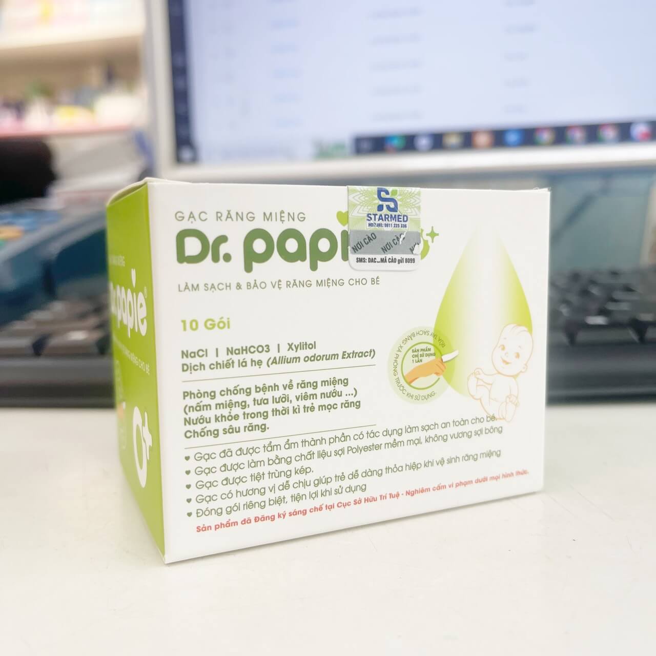 Gạc vệ sinh răng miệng Dr papie — ảnh 2