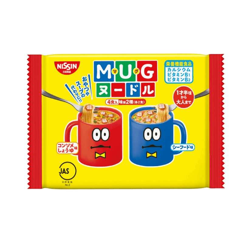 Mỳ ăn liền Mug Nissin Nhật (Màu vàng, màu xanh) — ảnh 3