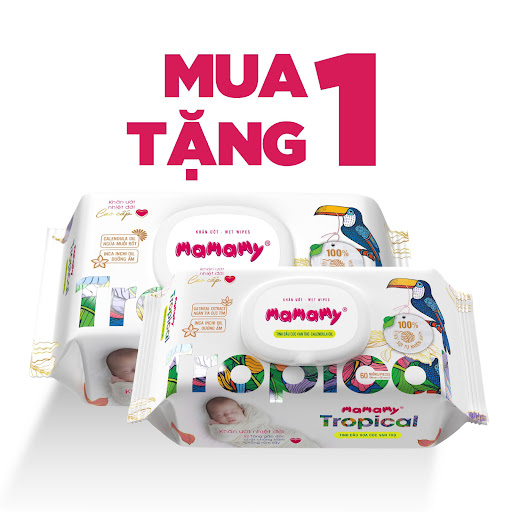 Khăn ướt Mamamy Tropical 90 tờ không mùi