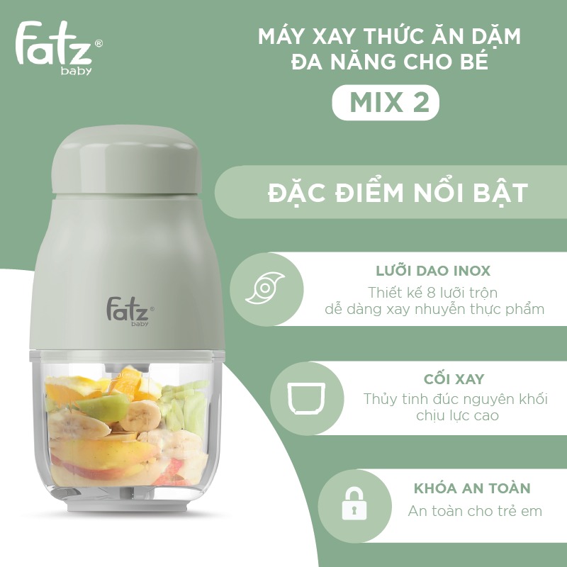 Máy xay thức ăn dặm Mix 2 Fatzbaby 8 lưỡi dao