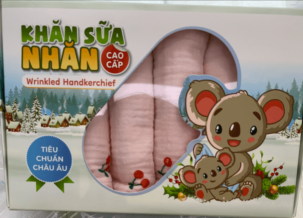 Khăn sữa nhăn cao cấp Mipbi (hộp 6 khăn) — ảnh 2