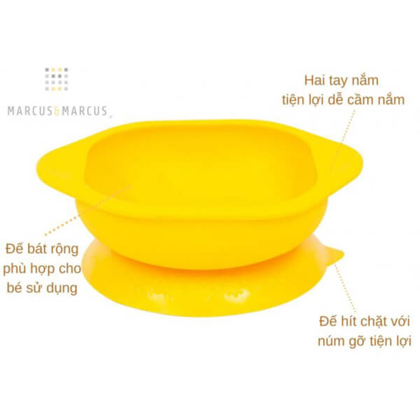 Bát ăn dặm silicon có đế hút Marcus — ảnh 3