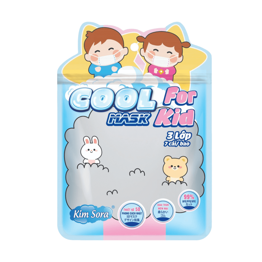 Khẩu trang cho bé từ 0 tuổi Kim Sora (set 7 cái) màu ngẫu nhiên