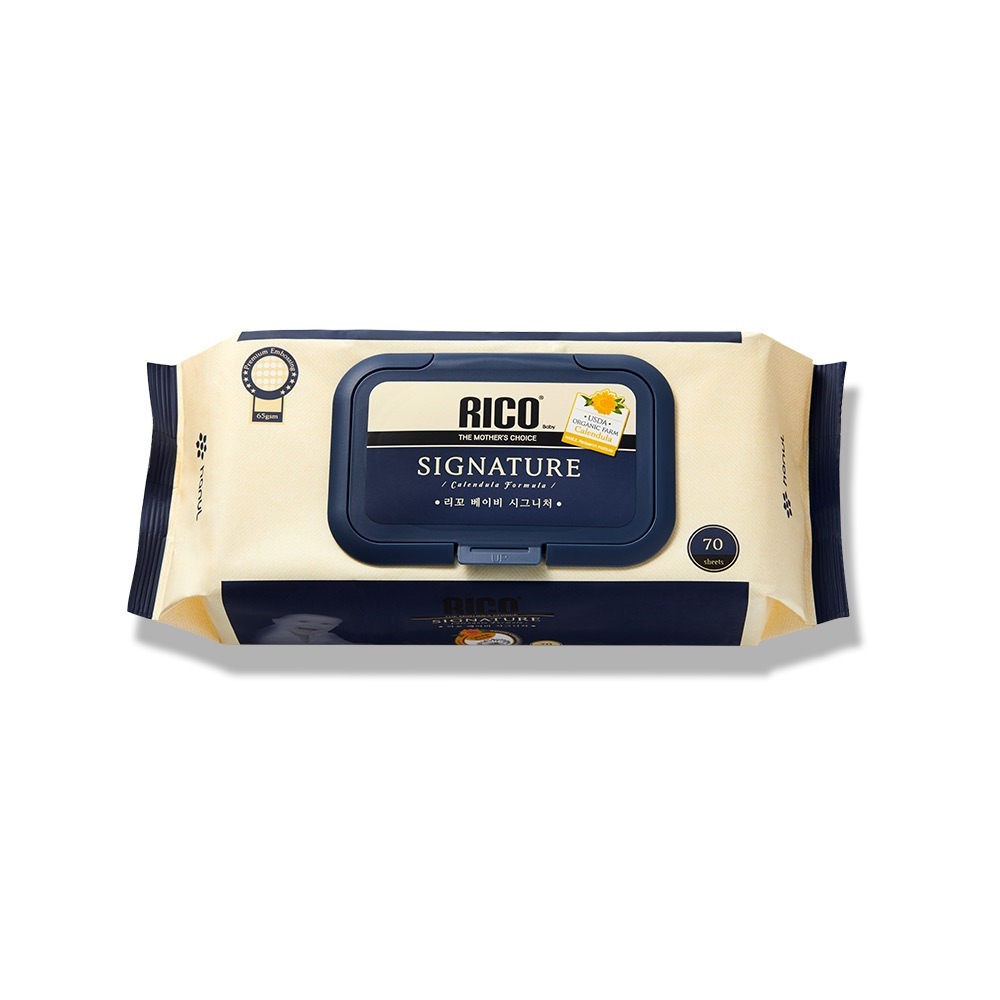 Khăn ướt có nắp Rico Baby Signature hữu cơ