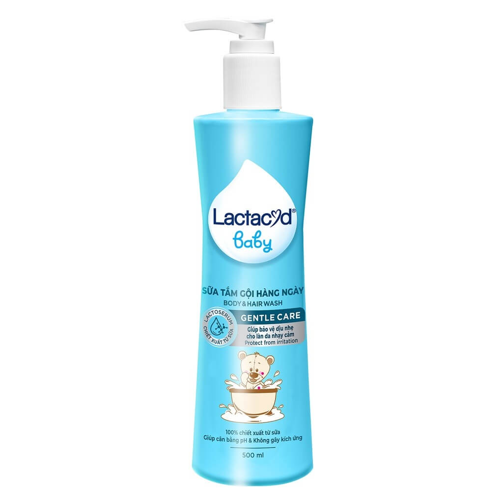 Sữa tắm gội Lactacyd gentle care rôm sảy hăm từ sơ sinh — ảnh 2