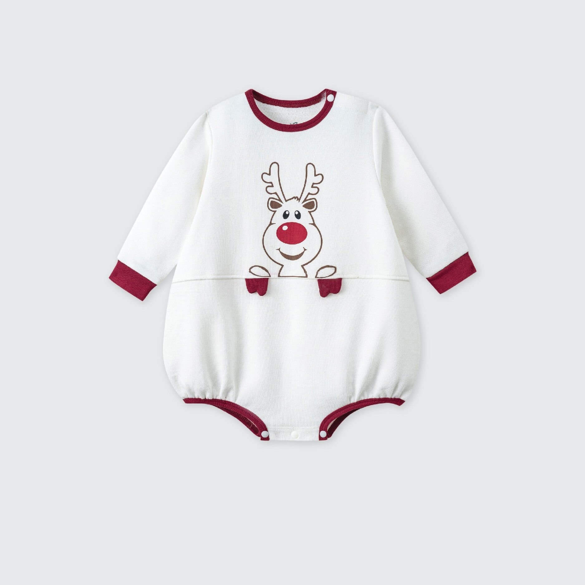 Body dài tay La Pomme mềm mại - 3,6,9,12,18M Trắng