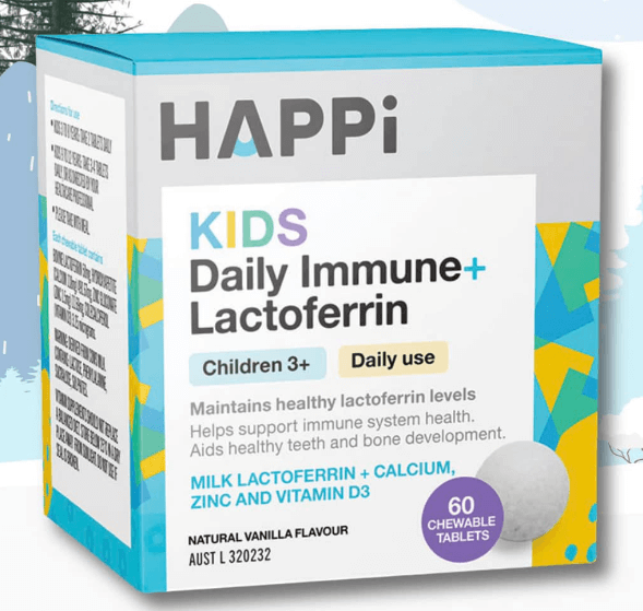 Viên nhai tăng đề kháng Lactoferrin HAPPi 3-12 tuổi