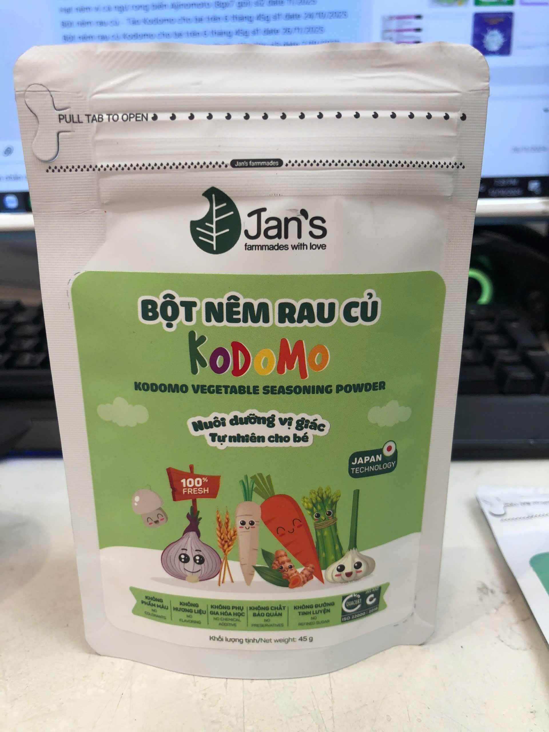 Bột nêm hữu cơ Kodomo cho bé trên 6 tháng tuổi 90g — ảnh 2