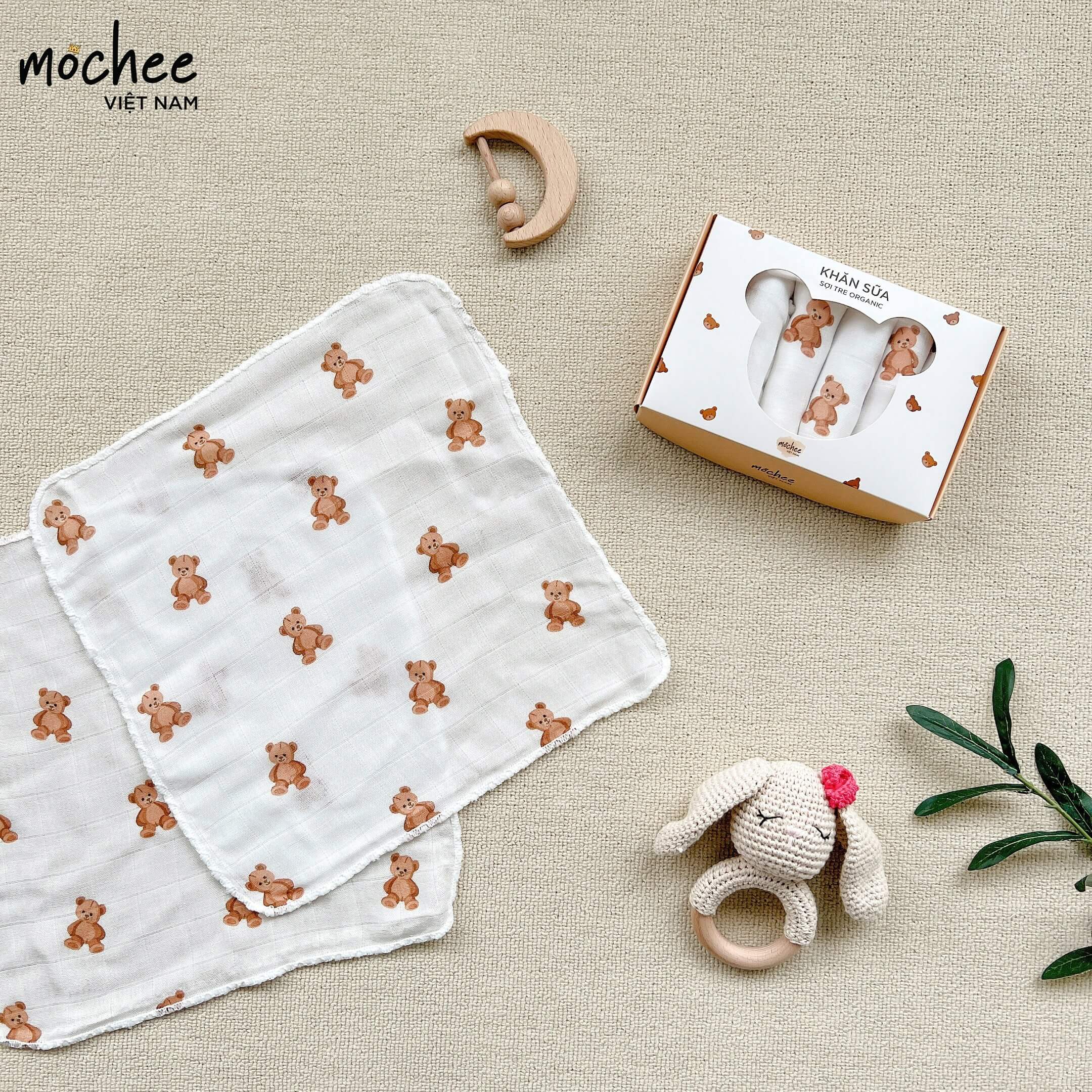 Khăn sữa sợi tre organic Mochee — ảnh 2
