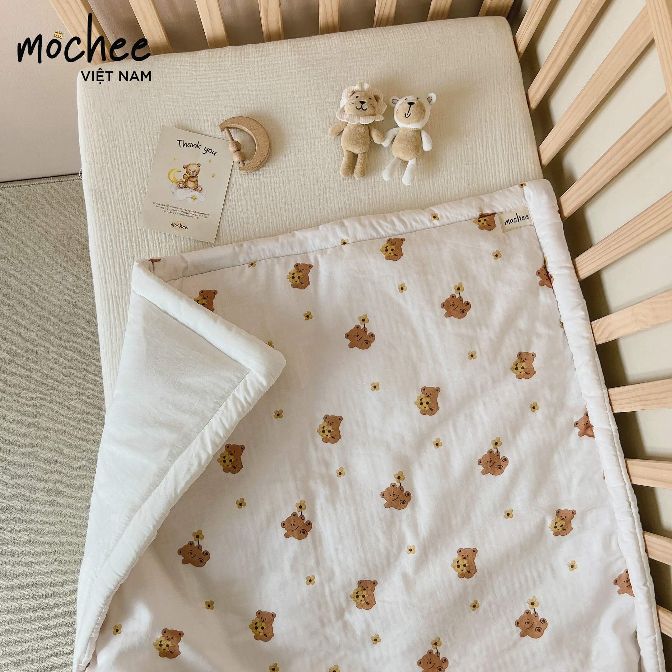 Chăn xô trần bông cotton Mochee