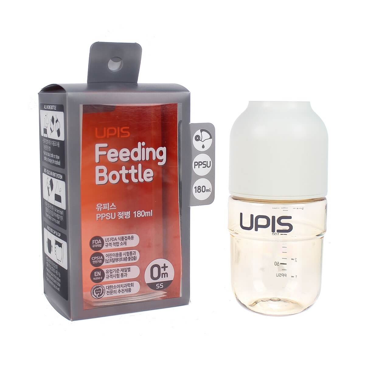 Bình sữa Upis PPSU 180ml Hàn núm ss