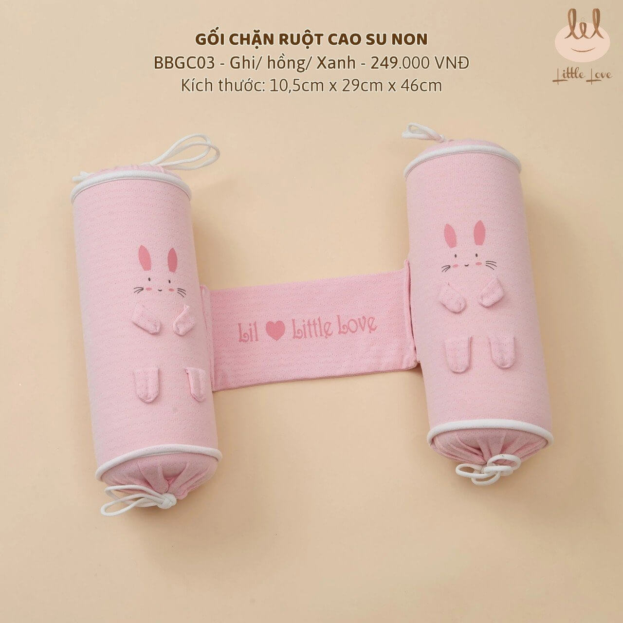 Little Love Gối Chặn Ruột Cao Su Non Hồng