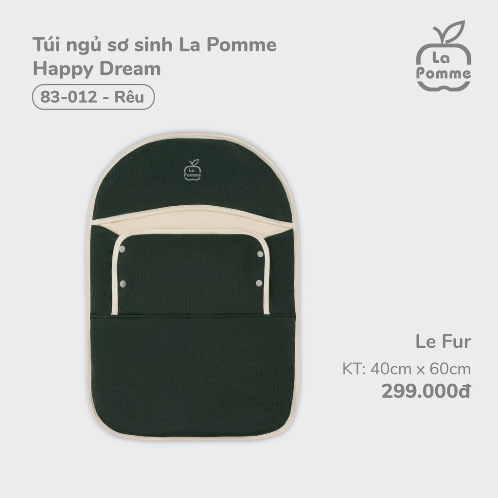 Túi ngủ sơ sinh La Pomme Happy Dream - Rêu