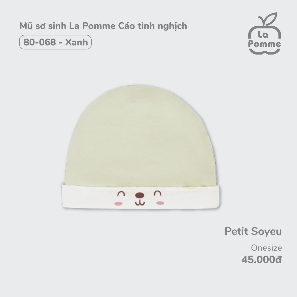Mũ sơ sinh La Pomme Cáo tinh nghịch - Xanh