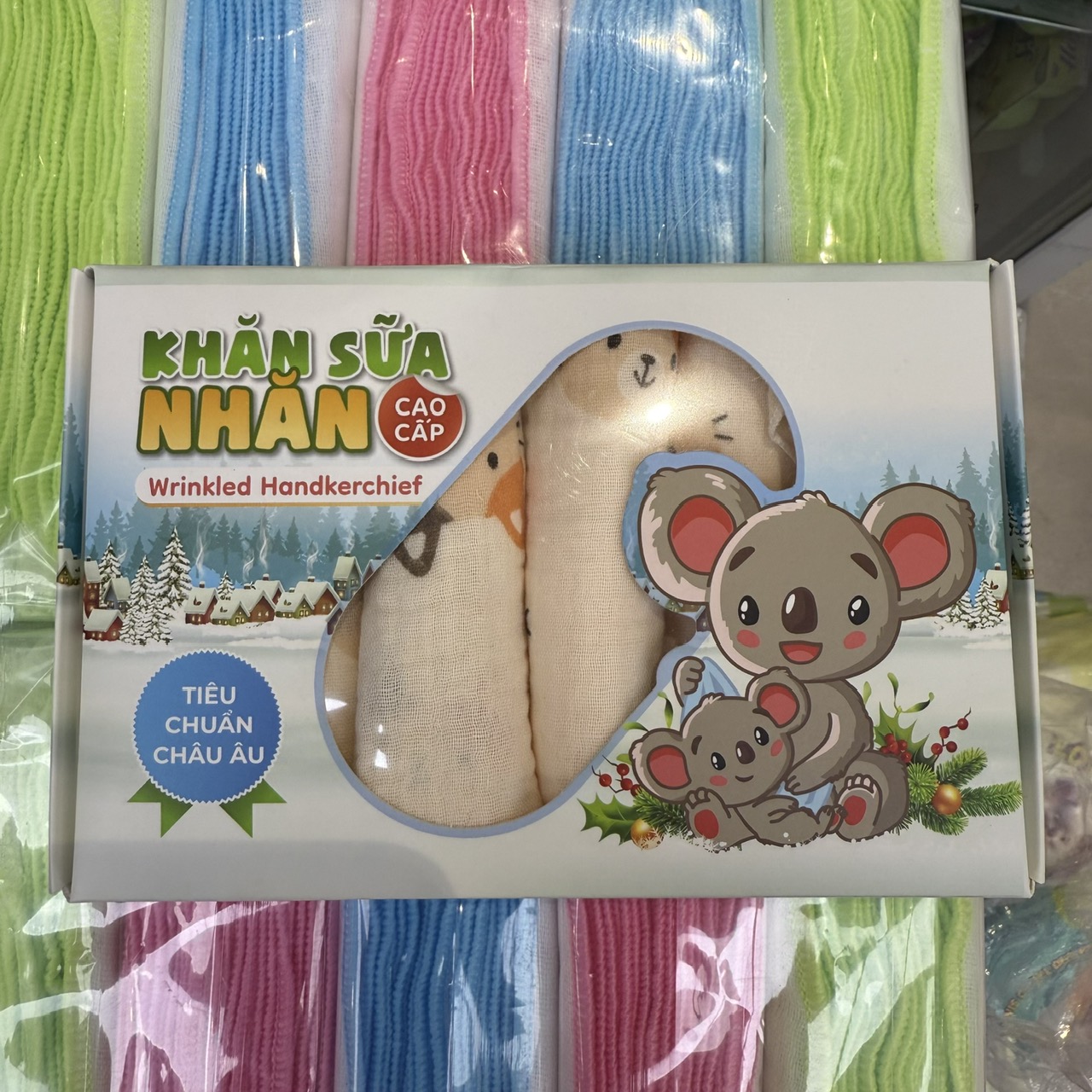 Khăn sữa nhăn cao cấp Mipbi (hộp 6 khăn) — ảnh 3