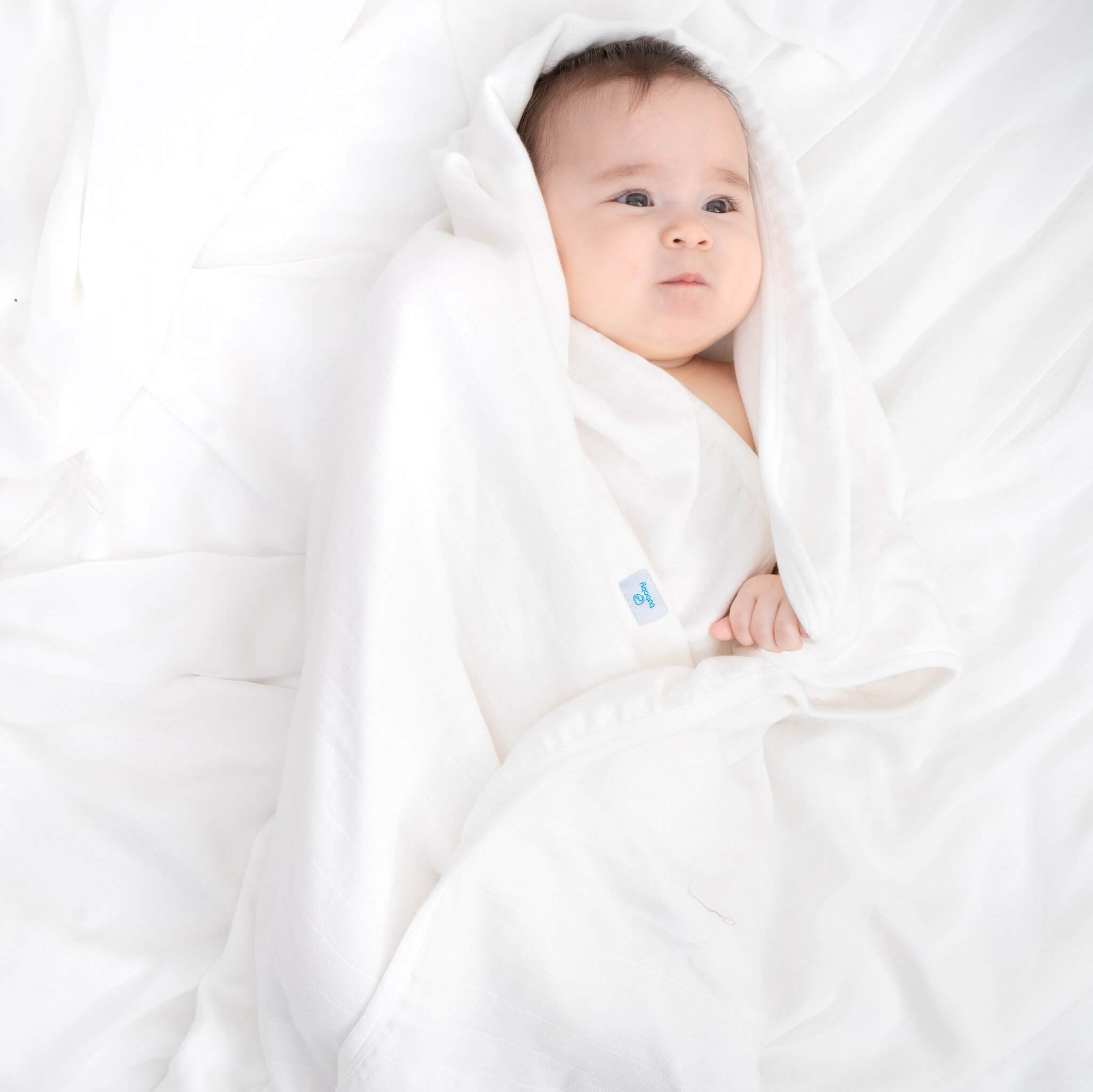 Bu Baby - AMU590000.FREA12-Khăn quấn đa năng Muslin -Free size-Trắng — ảnh 2
