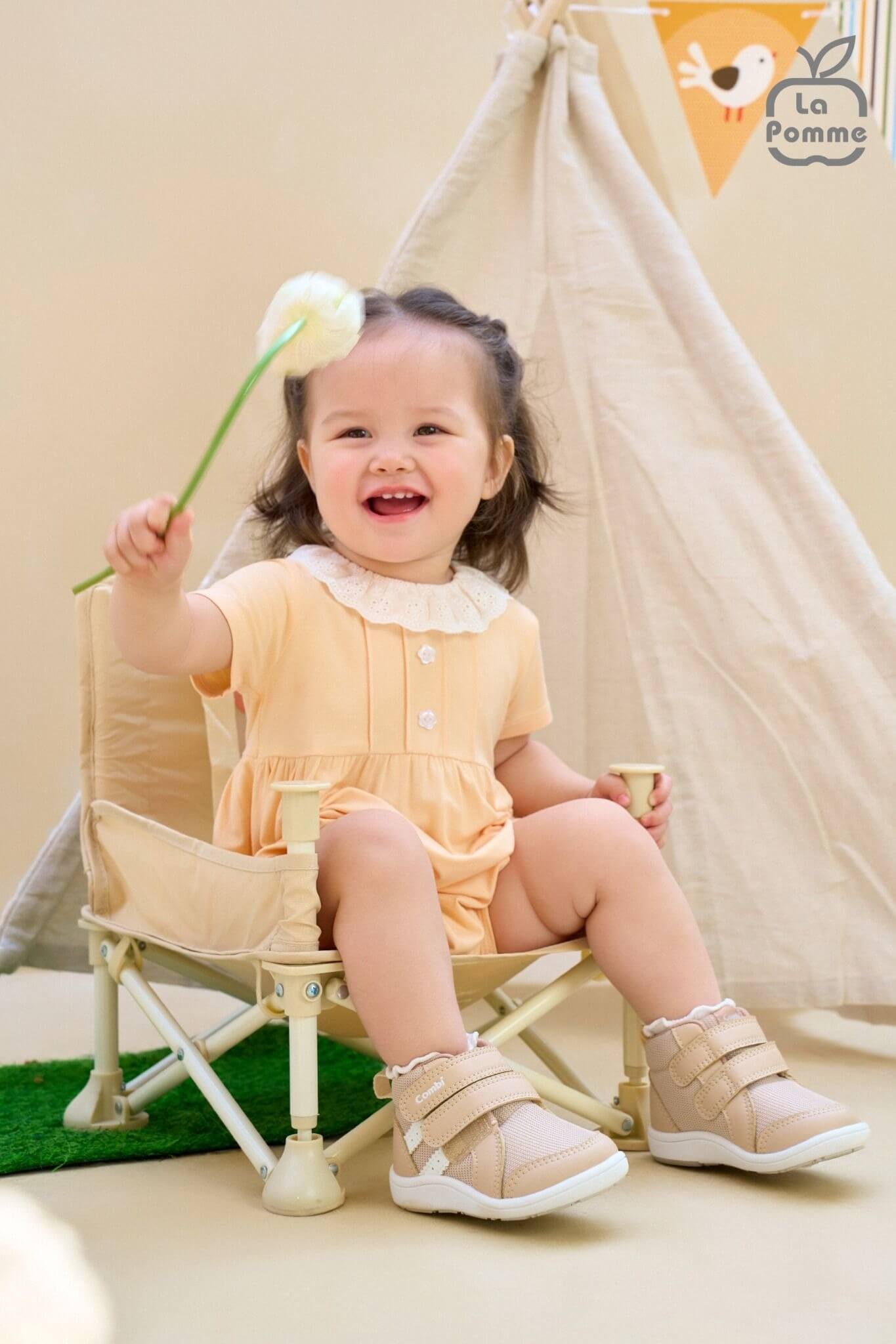 Body cộc tay La Pomme Bèo nhún cách điệu - 3,6M Cam — ảnh 4