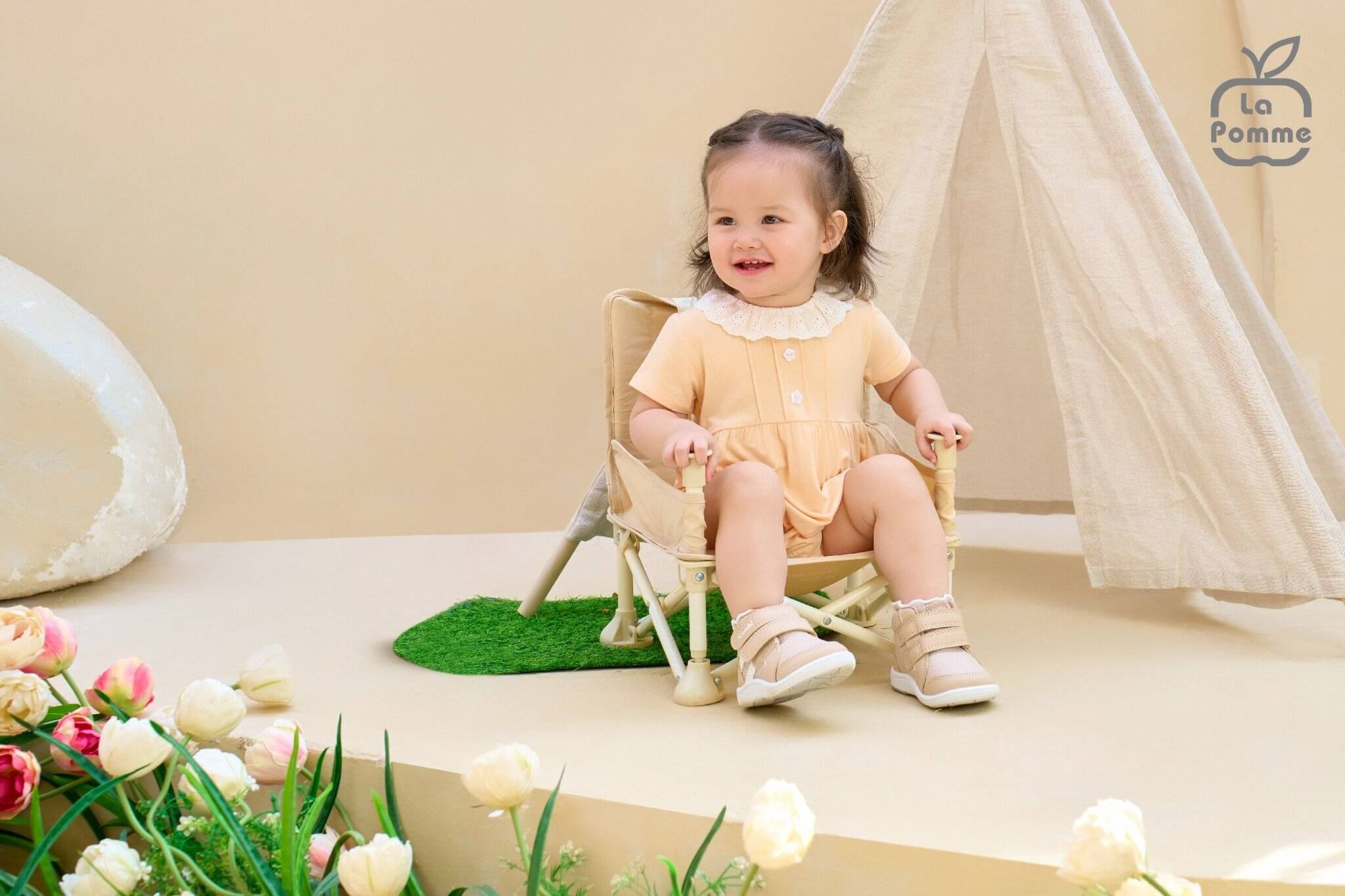 Bộ cộc tay La Pomme gia đình Thỏ con - 6,9,12,18M Cam — ảnh 5