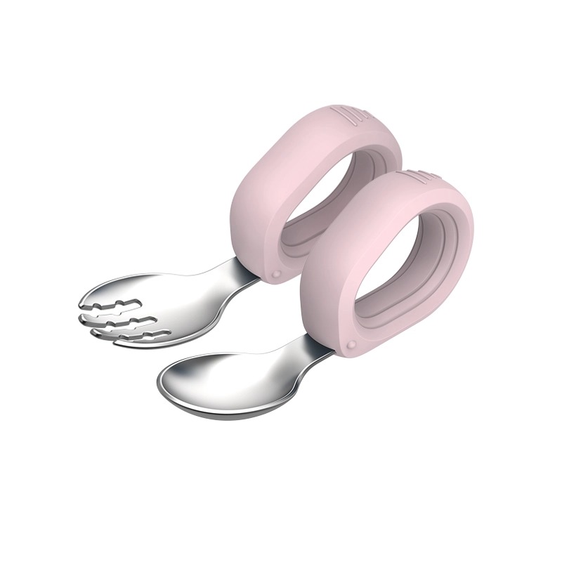 Bộ thìa dĩa inox tay cầm tròn Hallysen — ảnh 2