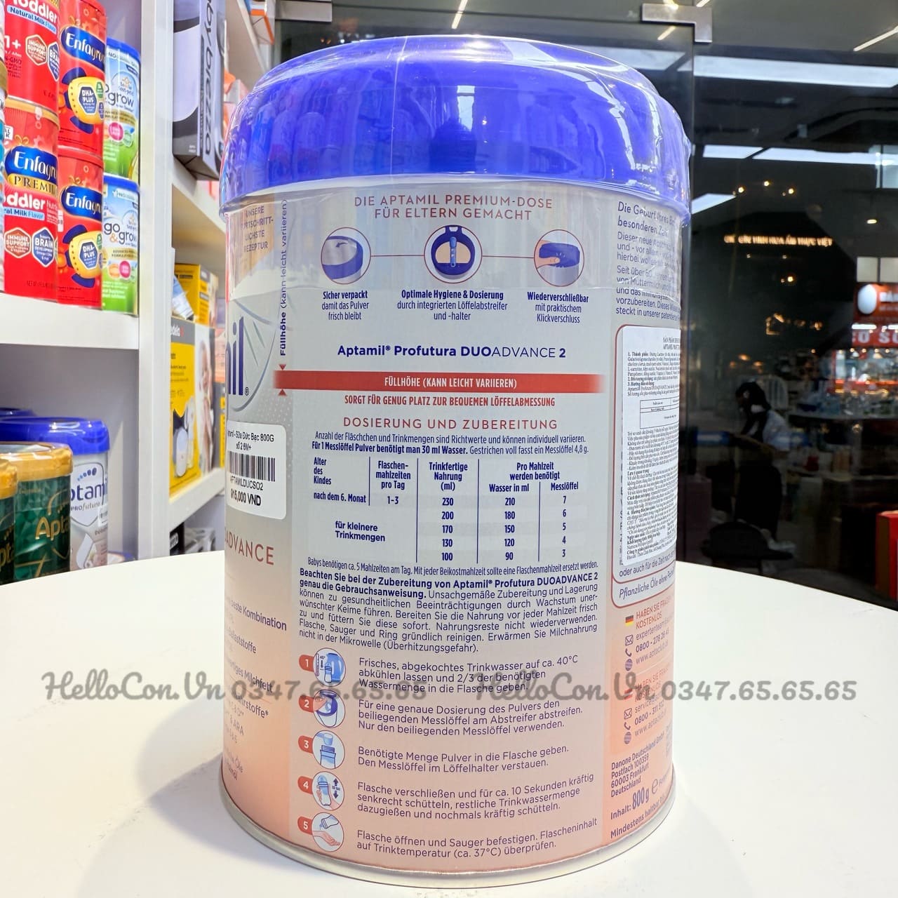 Sữa Aptamil Profutura Đức Bạc Pre,1,2 (Date 2023 Mẫu Mới) 800G — ảnh 9