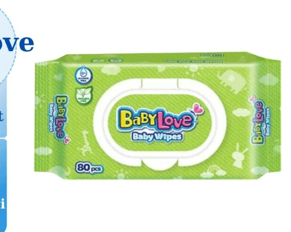 Khăn ướt không cồn Baby Love 80 tờ