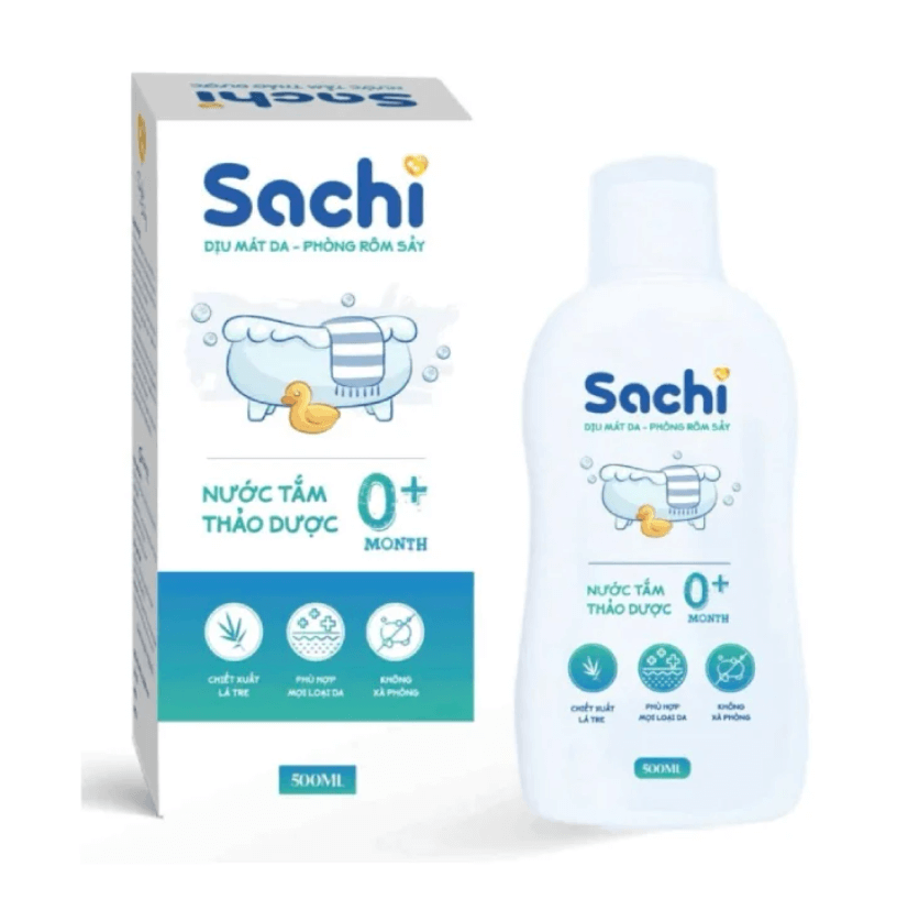 Nước tắm thảo dược Sachi phòng rôm sảy