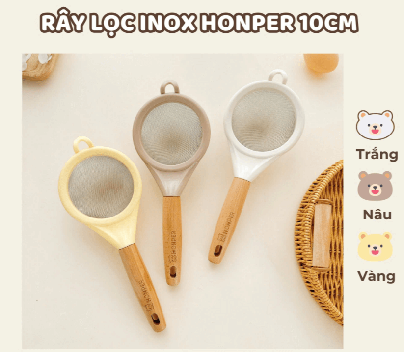 Rây lọc inox Honper 10cm HP245