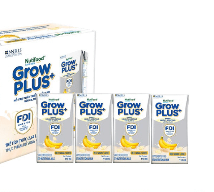 Sữa nước Nutifood GrowPLUS+ từ 1 tuổi (4x110ml) — ảnh 2