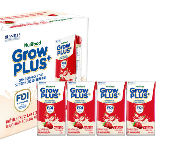 Sữa nước Nutifood GrowPLUS+ từ 1 tuổi (4x110ml) — ảnh 3